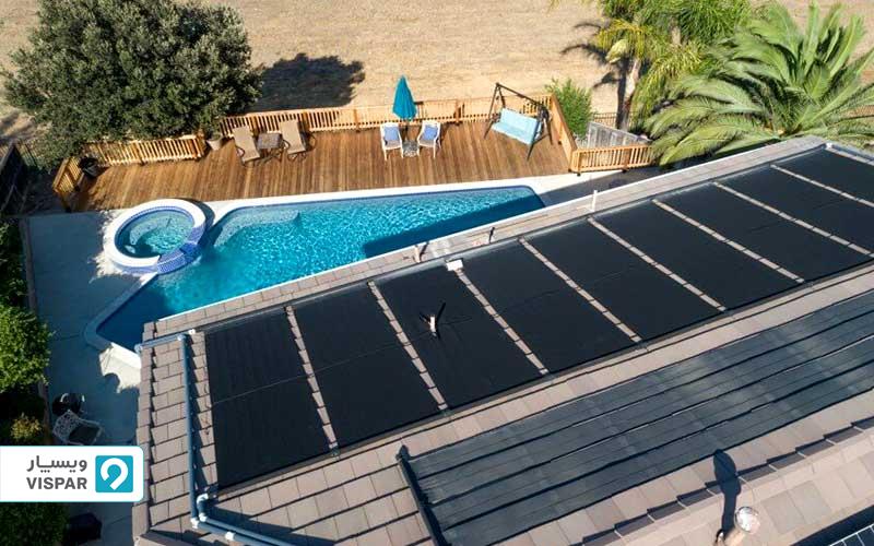 پنل و آبگرمکن خورشیدی یکی از انواع سیستم گرمایش استخر