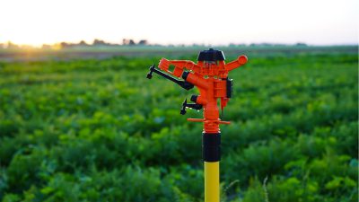orange plastic impact sprinklers